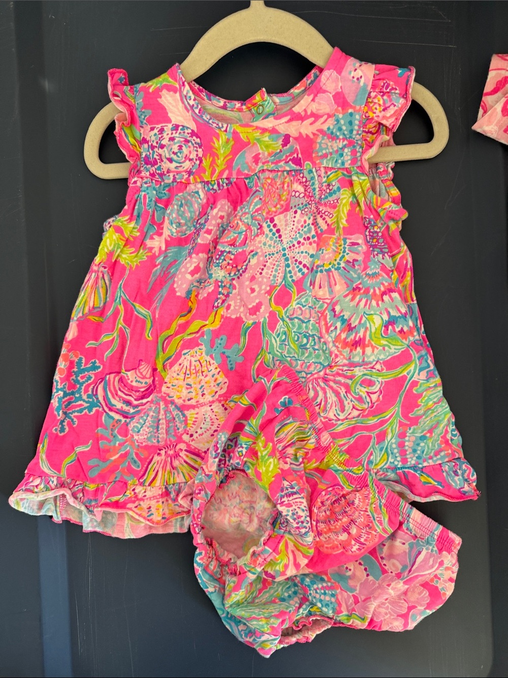 Lilly Pulitzer Pink Multi Seashell Print Sundress Set